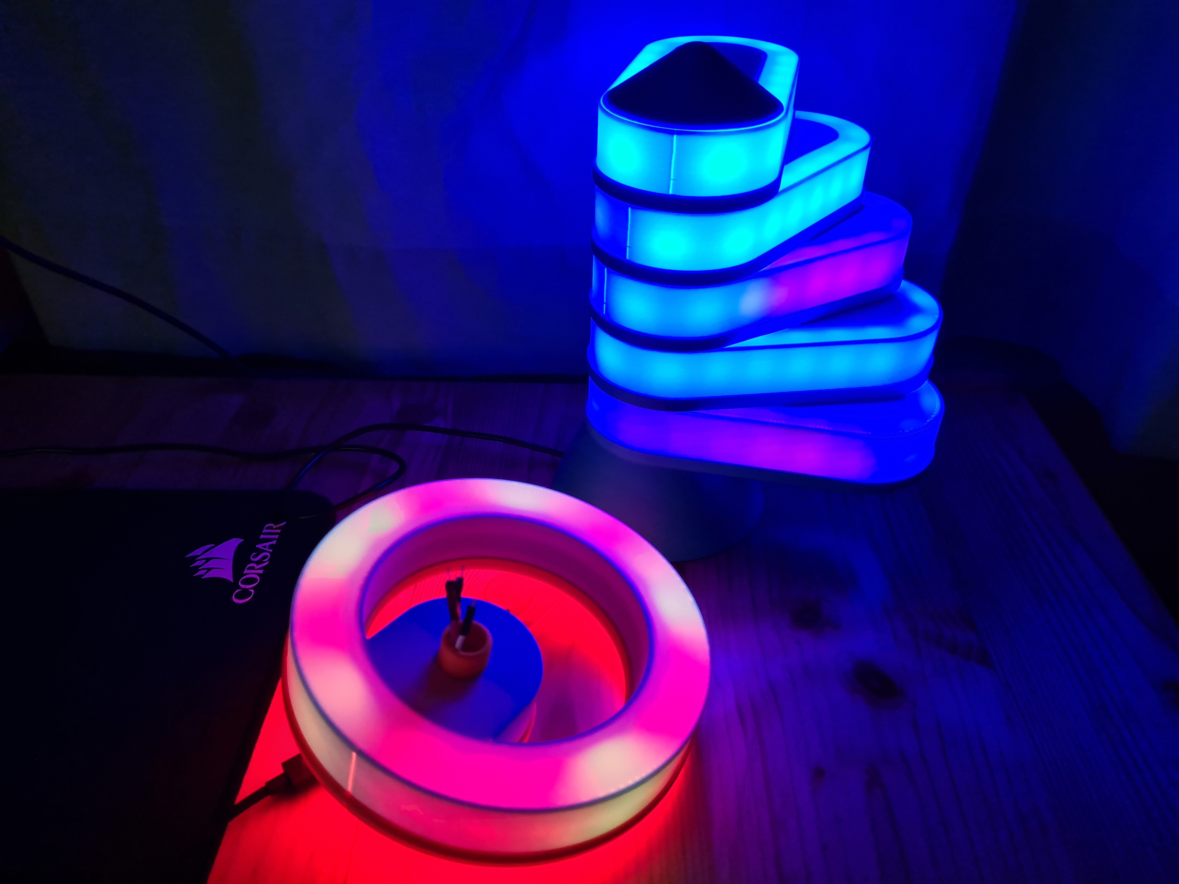Miniatura 15 do modelo 3D Wing Lamp (update Ring Element) Stack and Rotatable (Video)