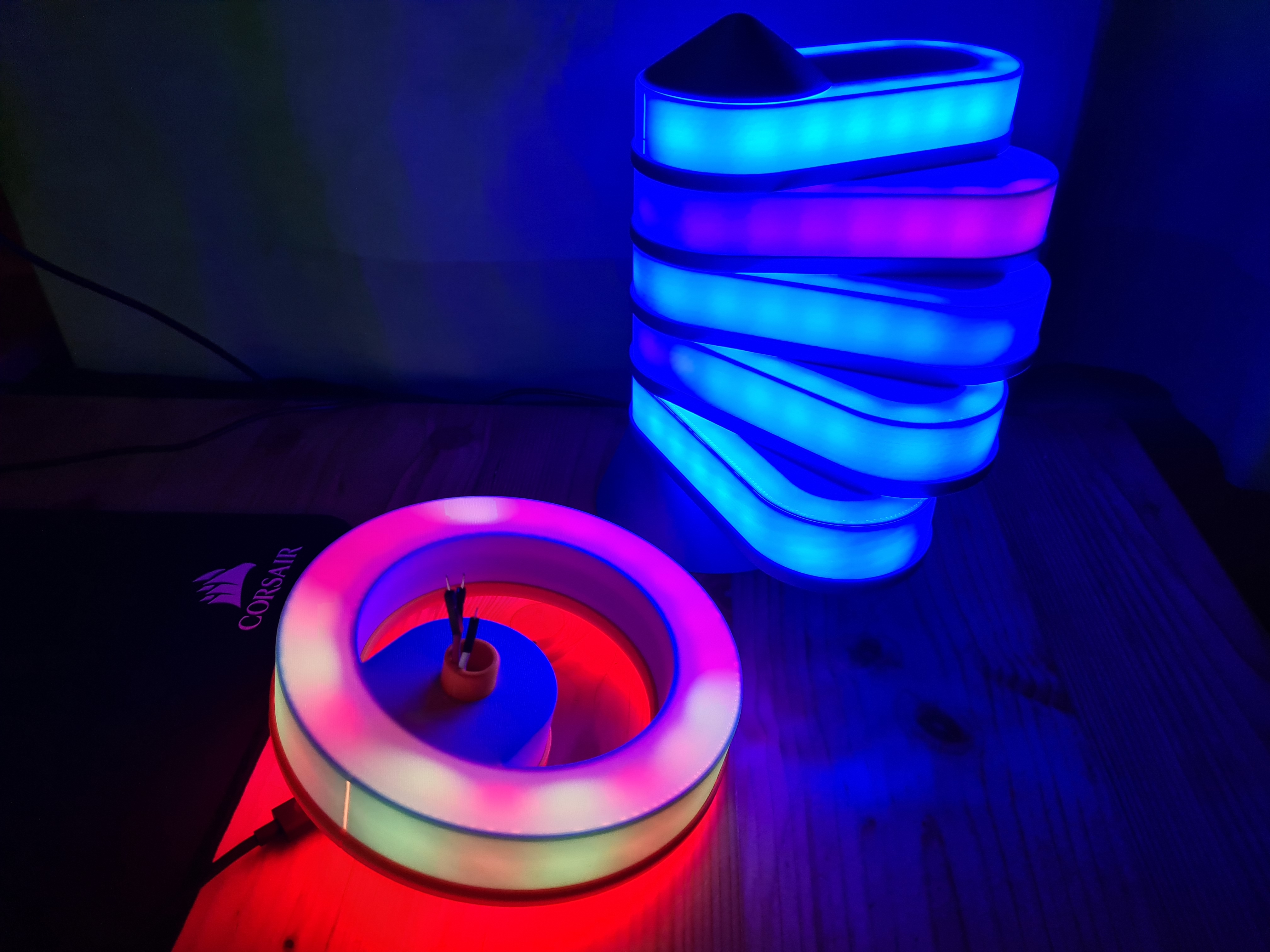 Miniatura 2 do modelo 3D Wing Lamp (update Ring Element) Stack and Rotatable (Video)
