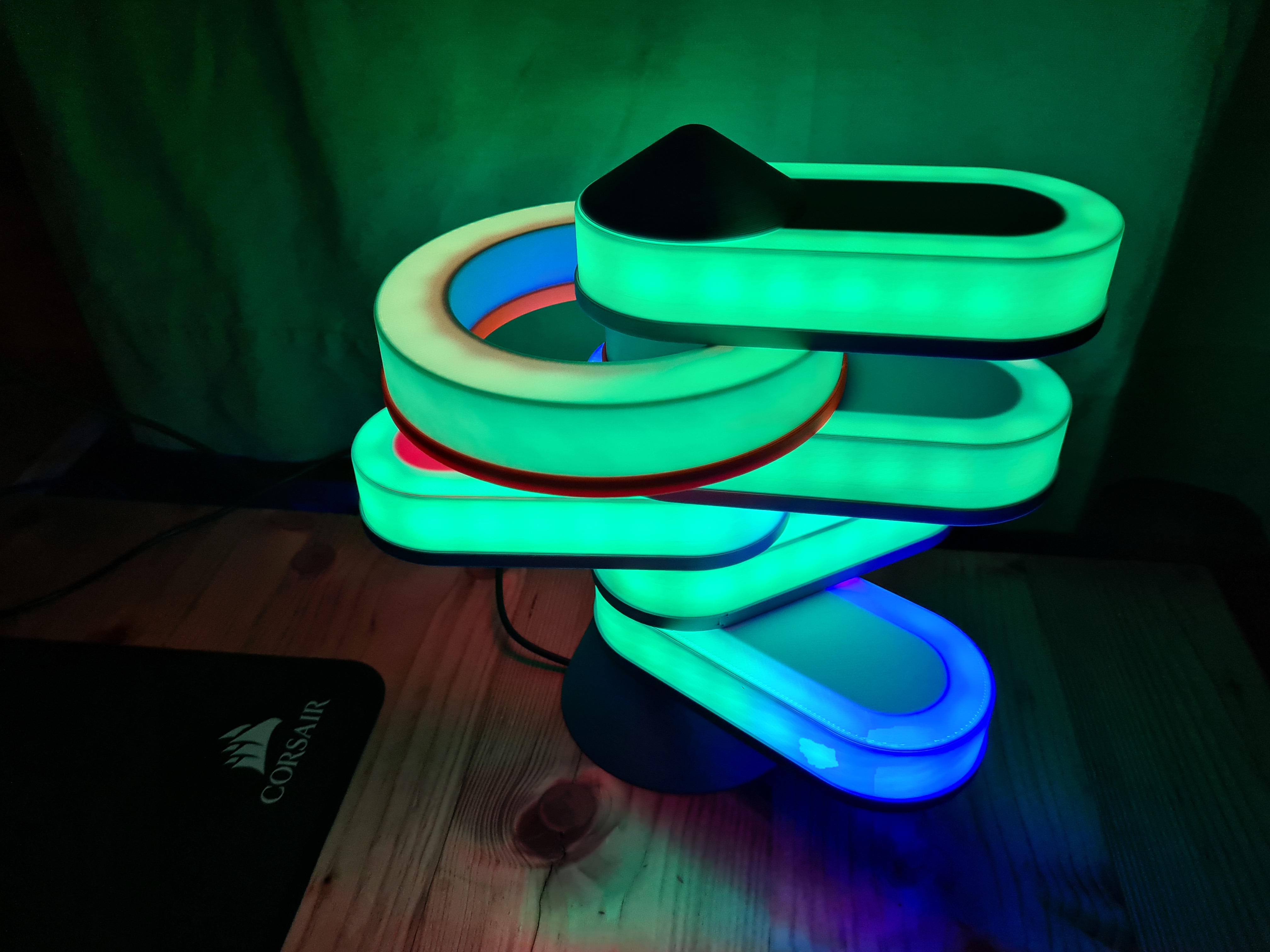 Miniatura 17 do modelo 3D Wing Lamp (update Ring Element) Stack and Rotatable (Video)