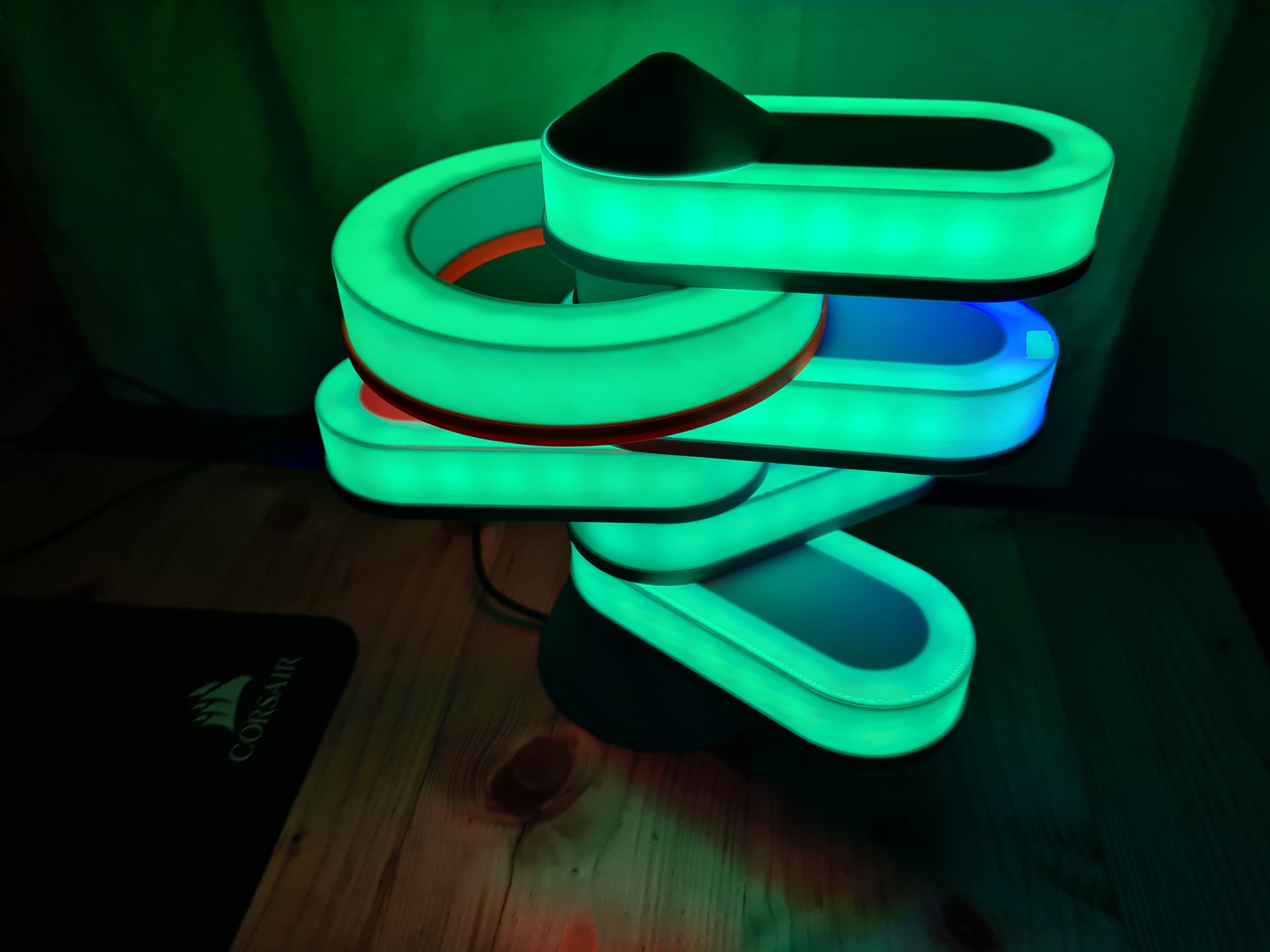 Miniatura 16 do modelo 3D Wing Lamp (update Ring Element) Stack and Rotatable (Video)