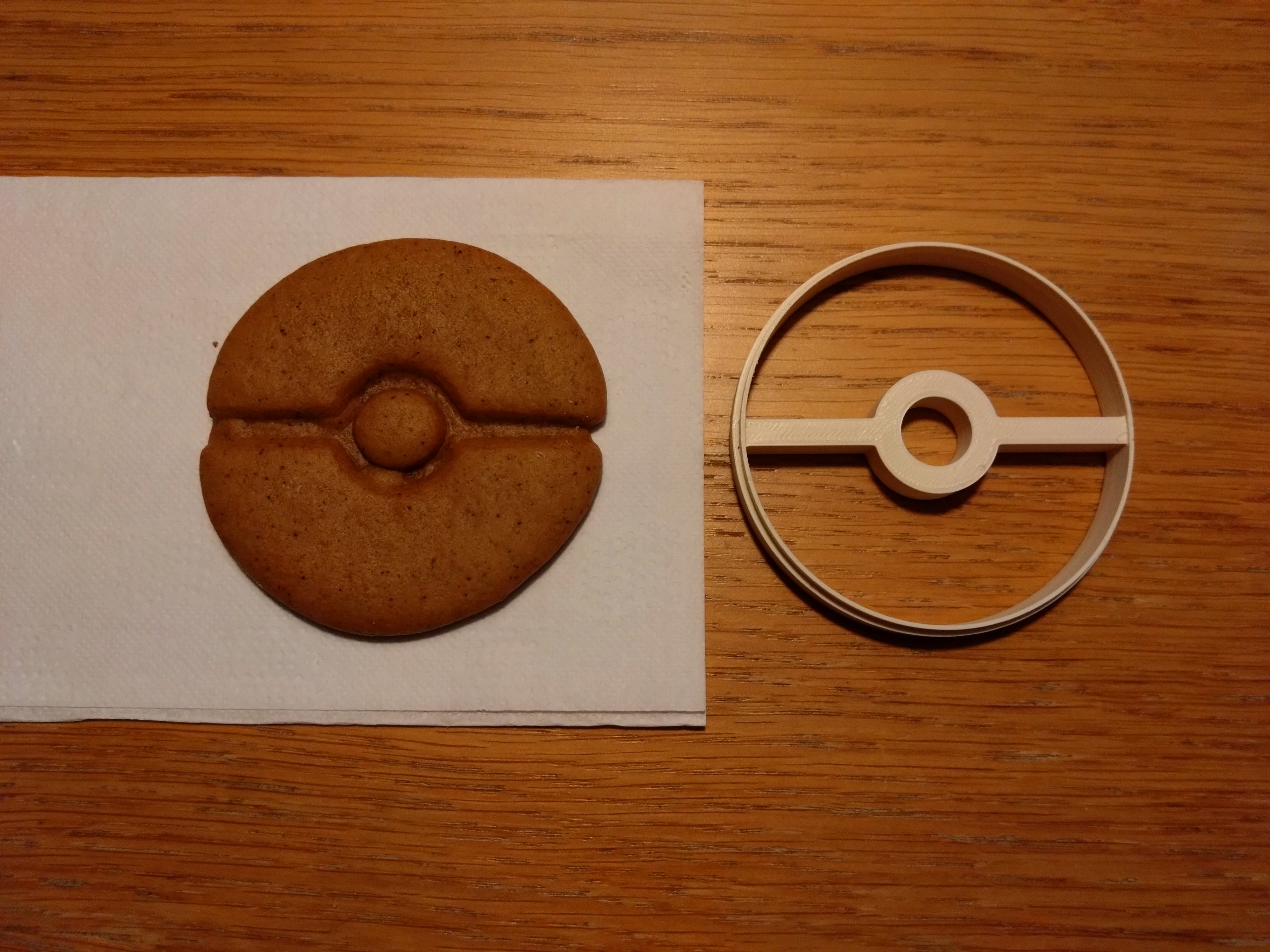 Pokemon ball cookie cutter