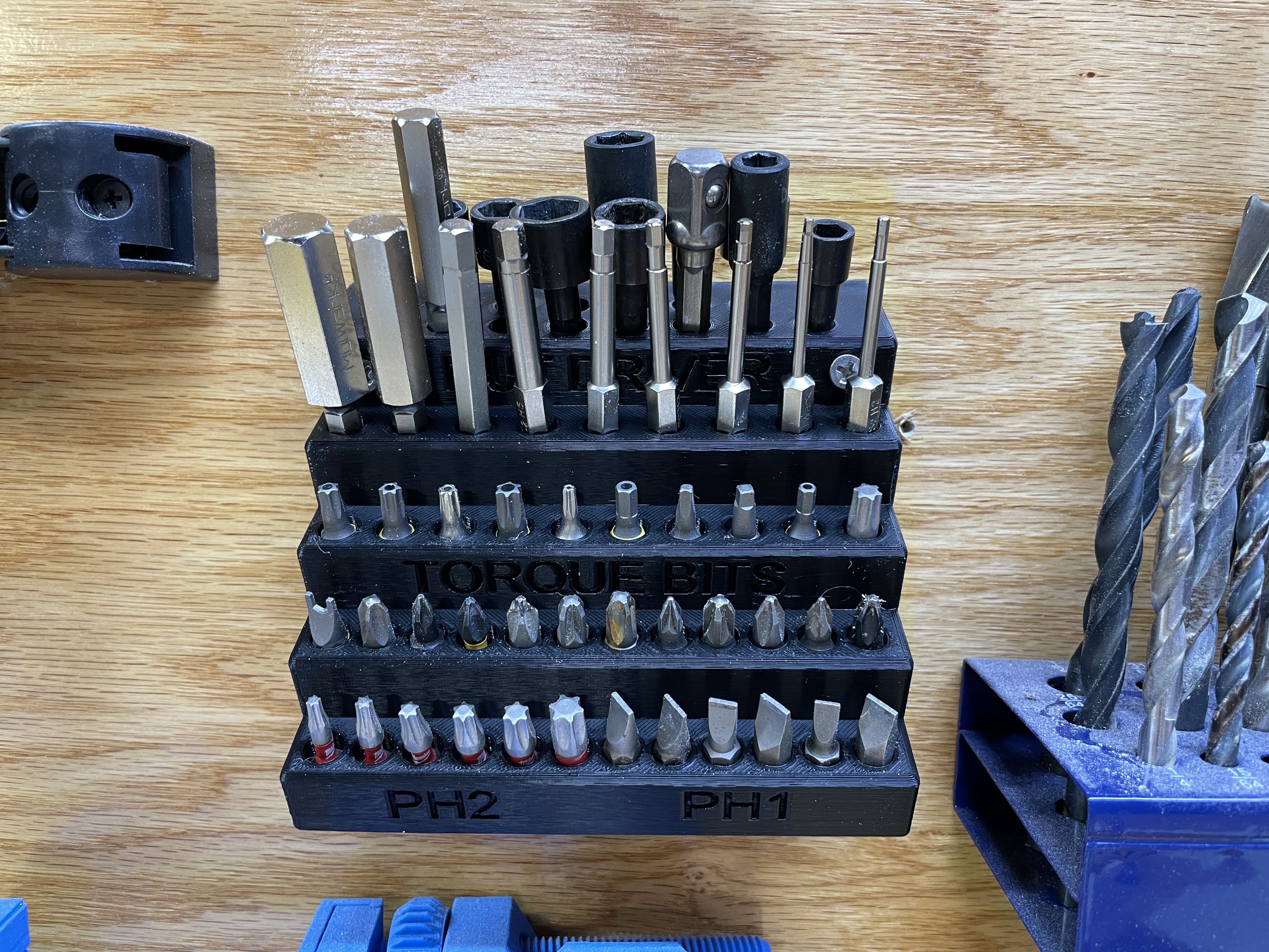 Wall Mount Hex Bit Storage