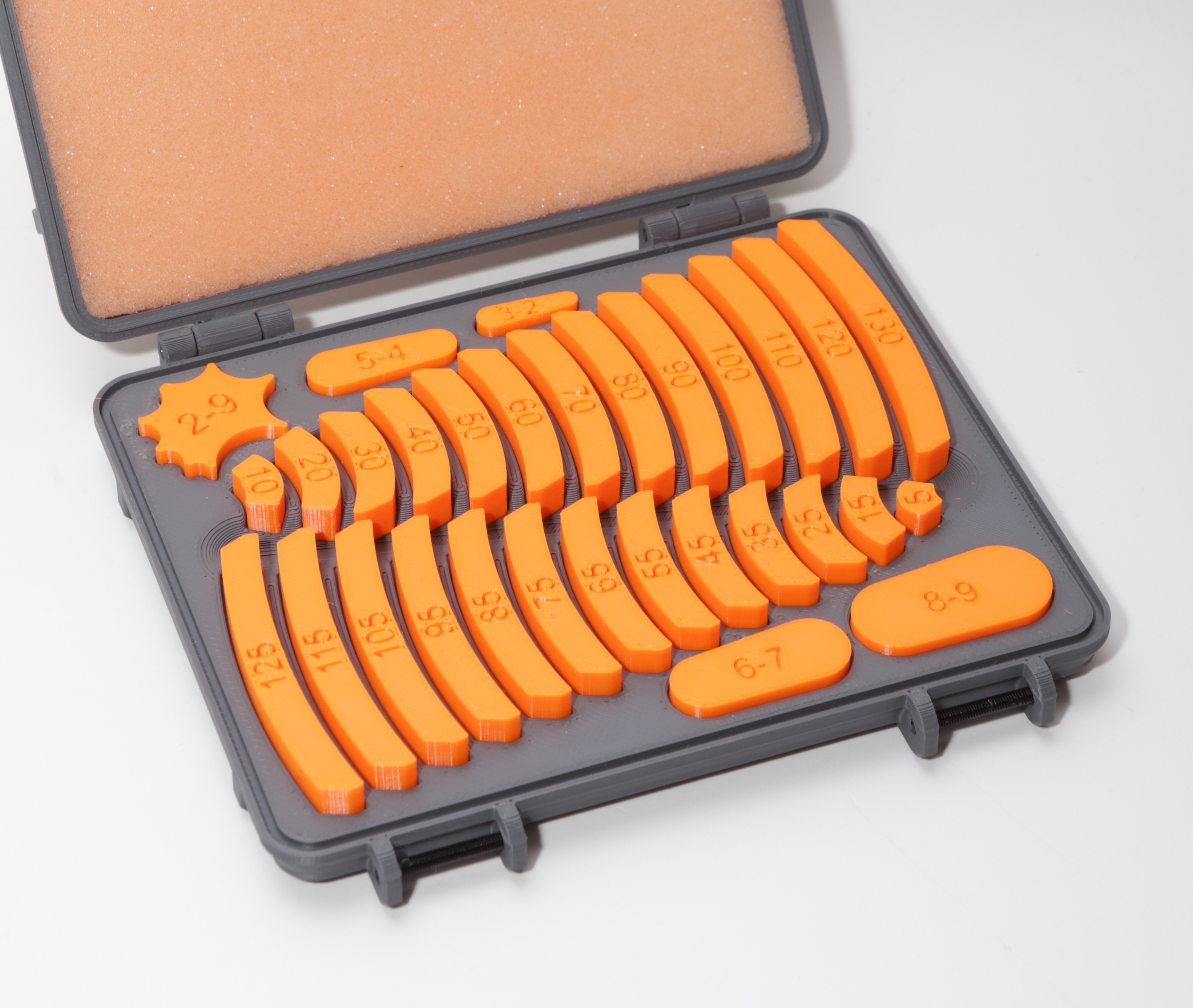 Rugged Box style case for Radius Gauges