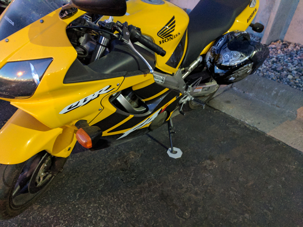 Motorcycle Kickstand Pad / Puck by meie1kyl Download free STL model