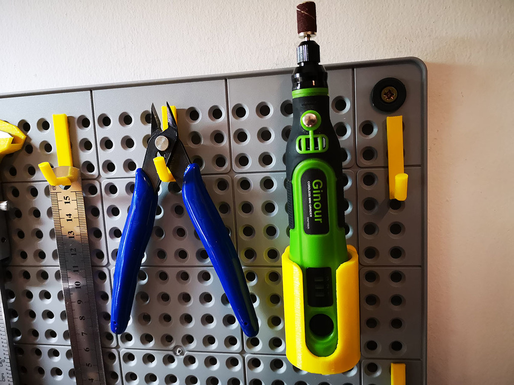 Mini Dremel holder for Keter Pegboard