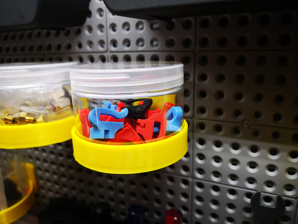 Jar holder for Keter Pegboard