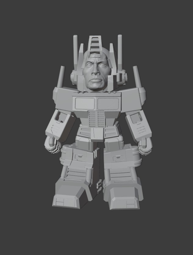 Rocktimus Prime (The Rock + Optimus Prime)