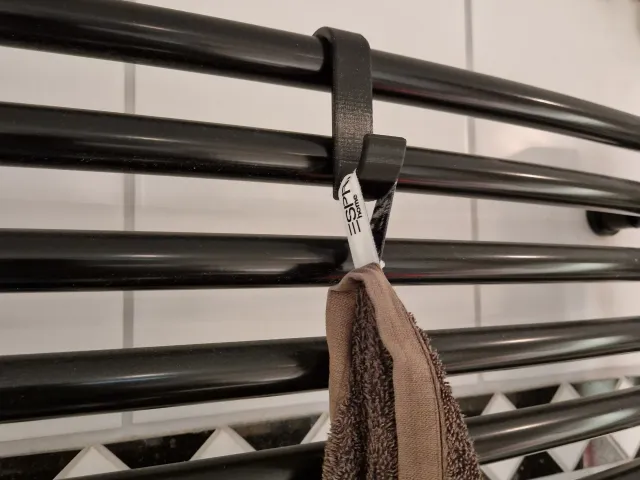 Drying rack hook for 24mm/ 1" pipes