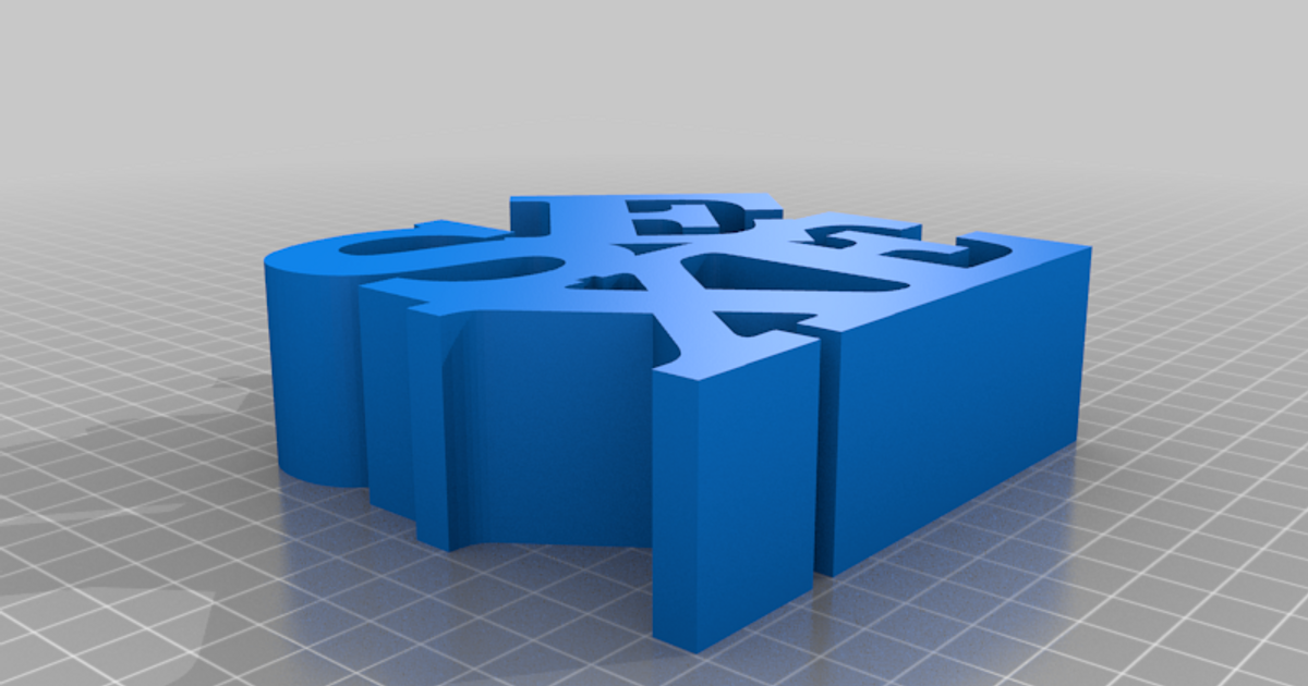 se WORD Sculpture by Fujin Raijin Download free STL model