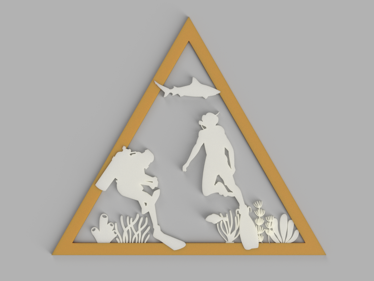 Diver Silhouette Triangle