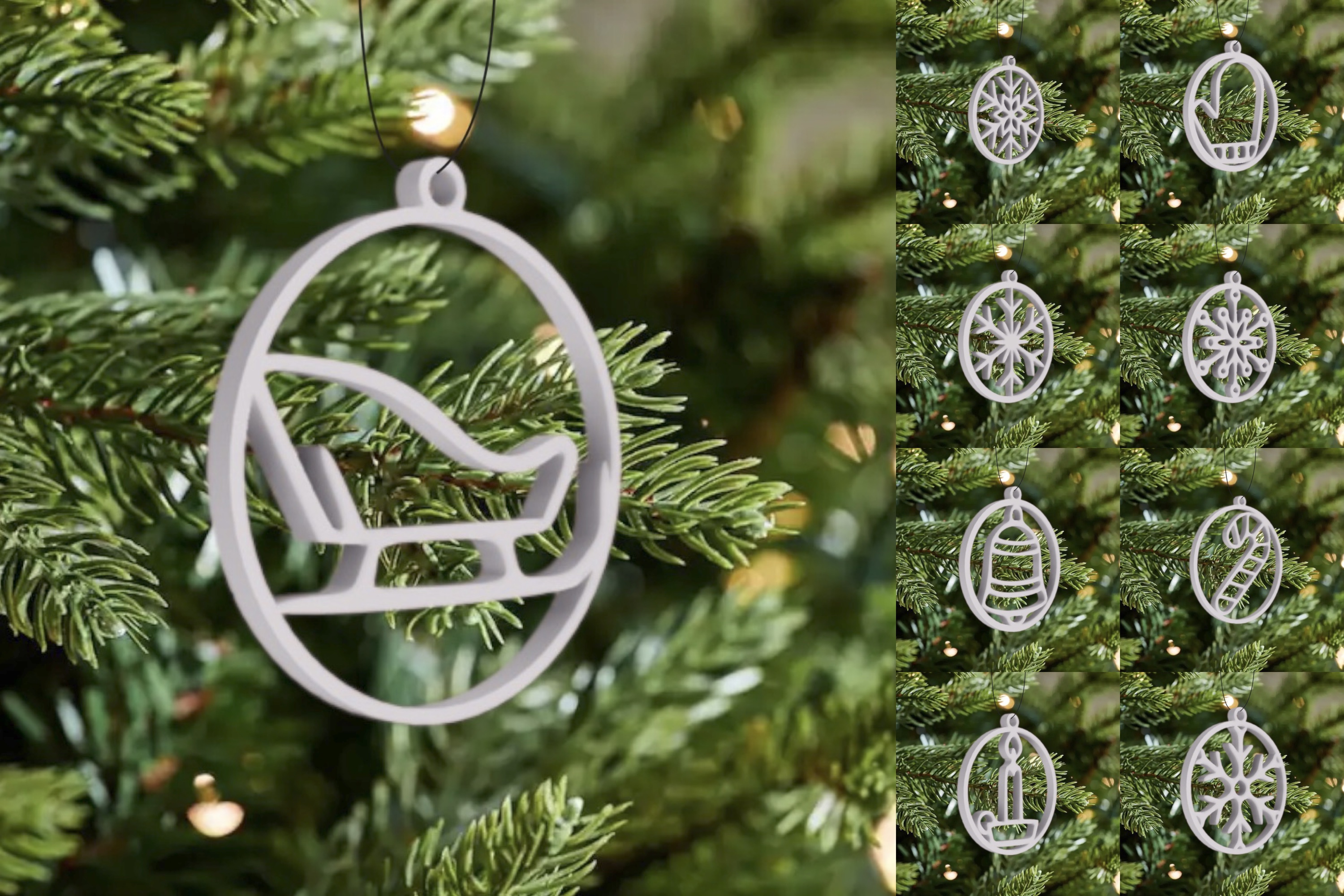 Christmas ball/decoration - Santa's sled