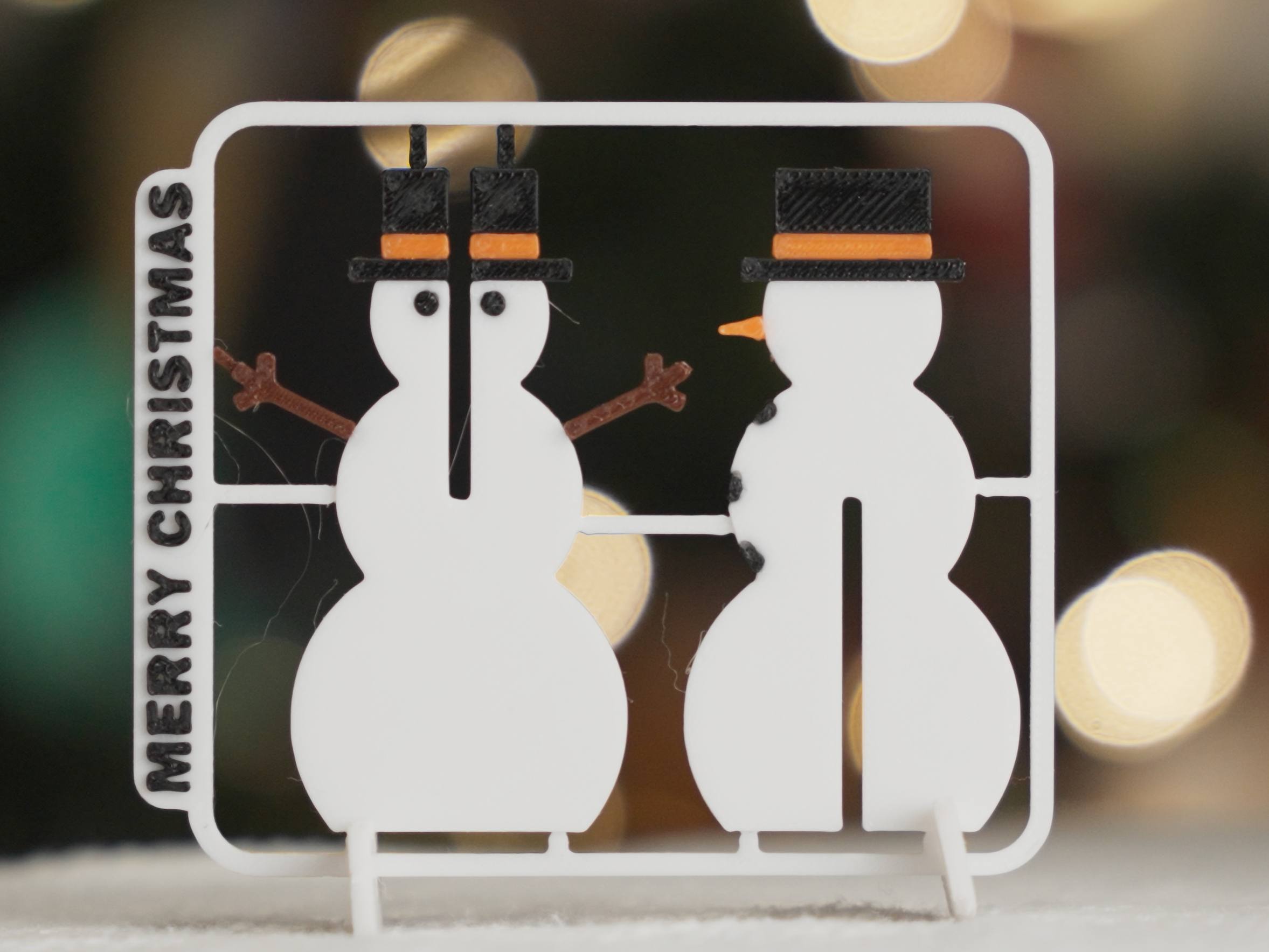 Snowman Christmas Card Kit by BuildItMakeIt, Download free STL model