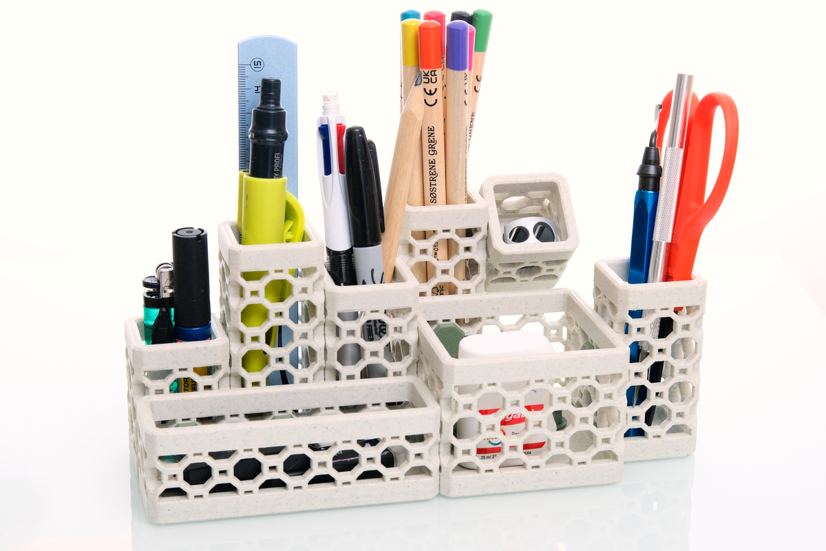 Parametric and modular desk organizer