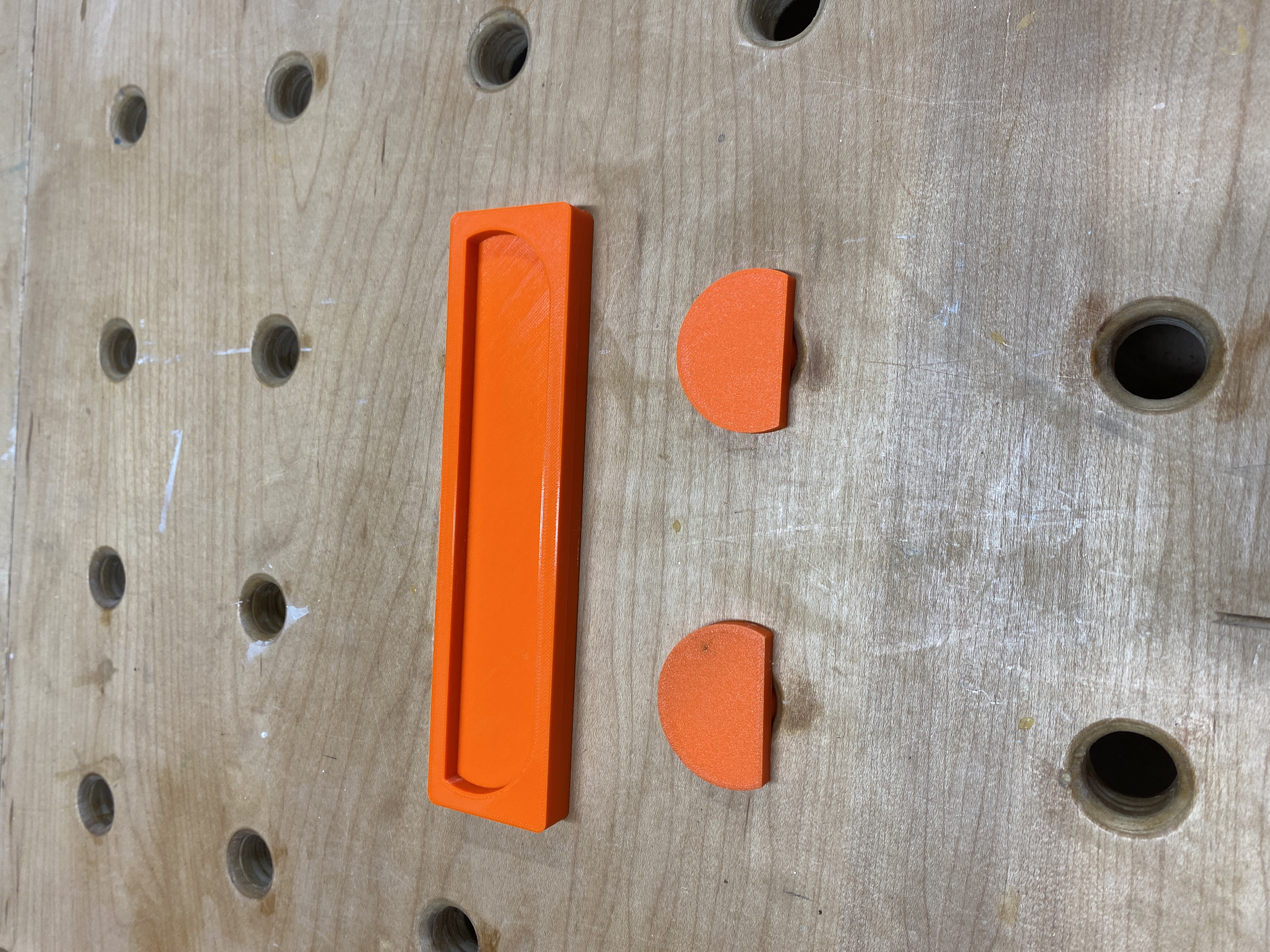 3/4" bench dog with 1-3/4" head flat on one side with 1/2" bar