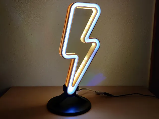 Lightning Bolt LED Lamp