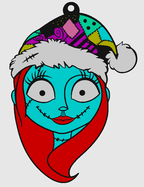 Ornament - Sally with Santa Hat by Jason M. | Download free STL model | Printables.com