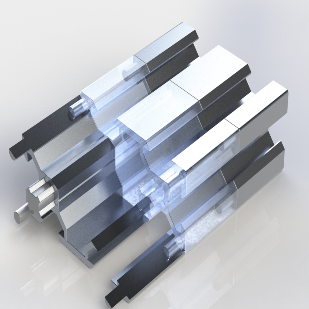 Profilati estrusi in alluminio 20mm x 40mm V-SLOT modulari by ...