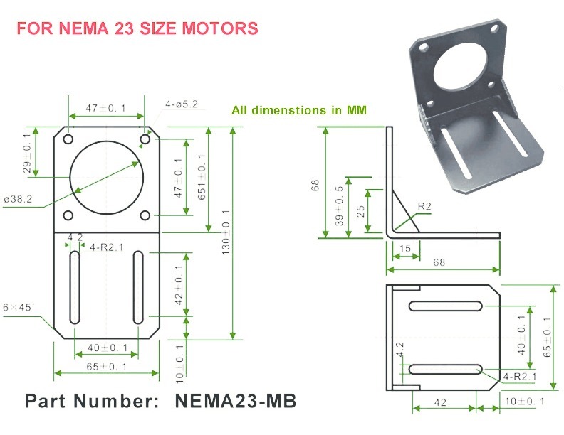 Staffe Ad L - Bracket NEMA 17 - NEMA 23 - NEMA 34 By Nanodesigner ...