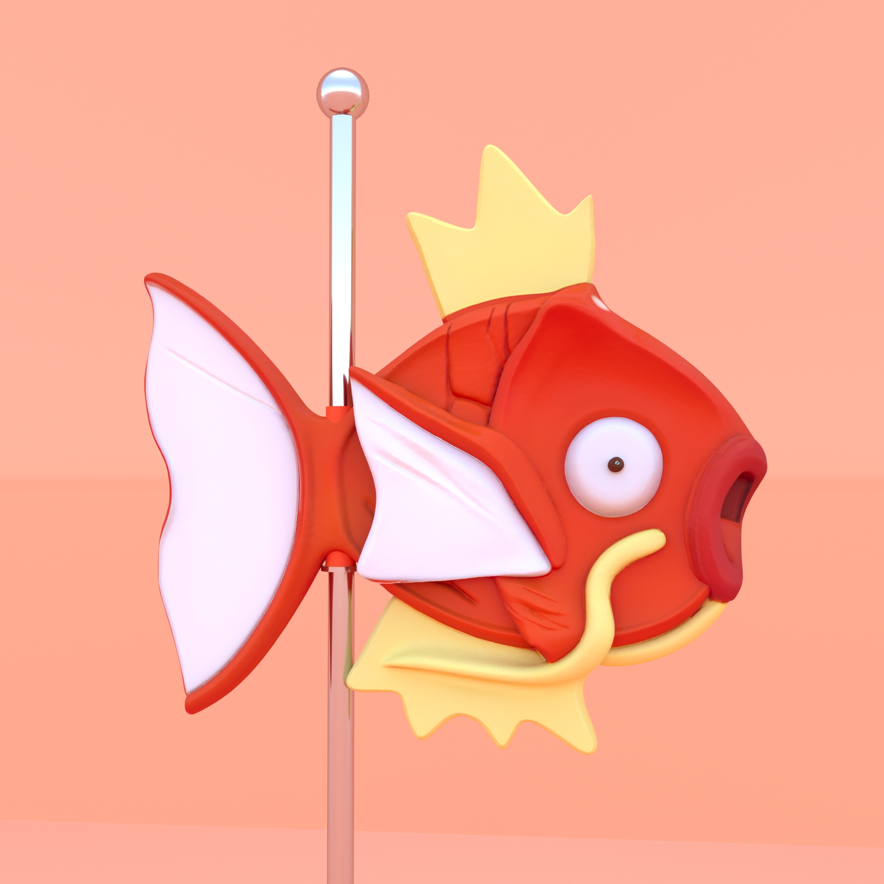 ℗129 Magikarp Weather Vane 3D print