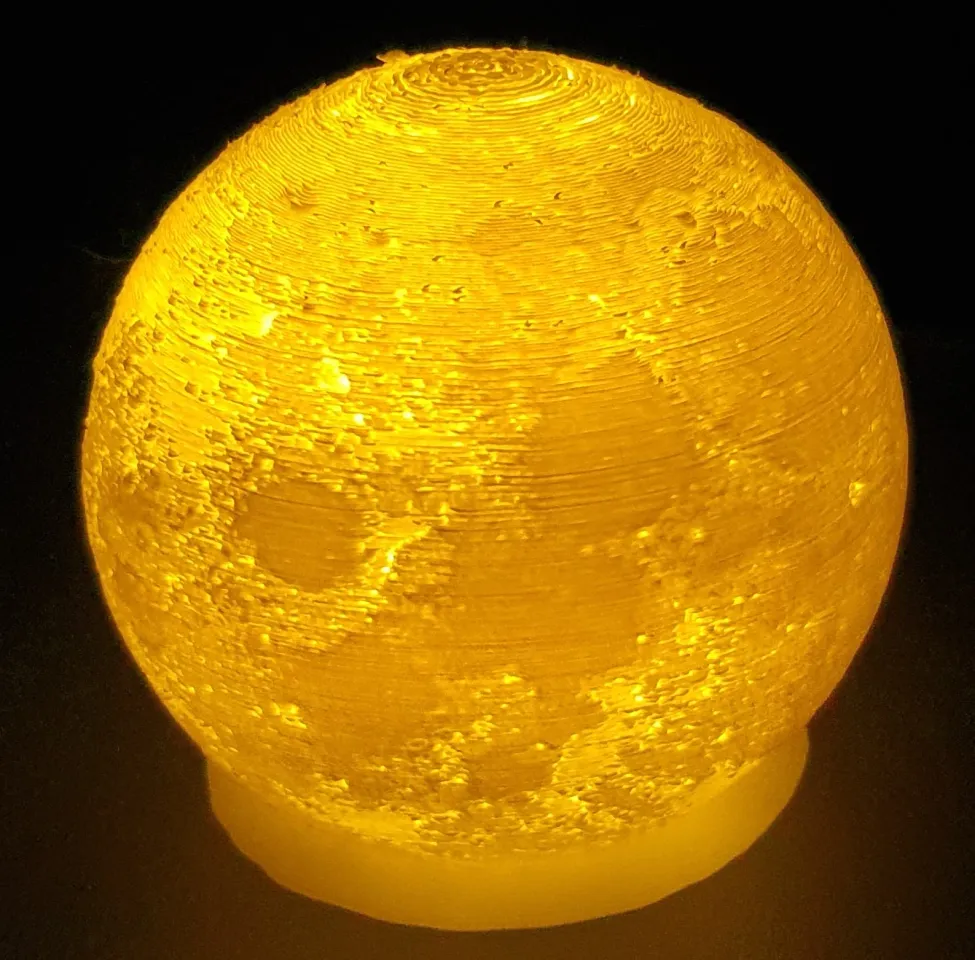 Moon Lamp - Big Hole Edition by MTang, Download free STL model