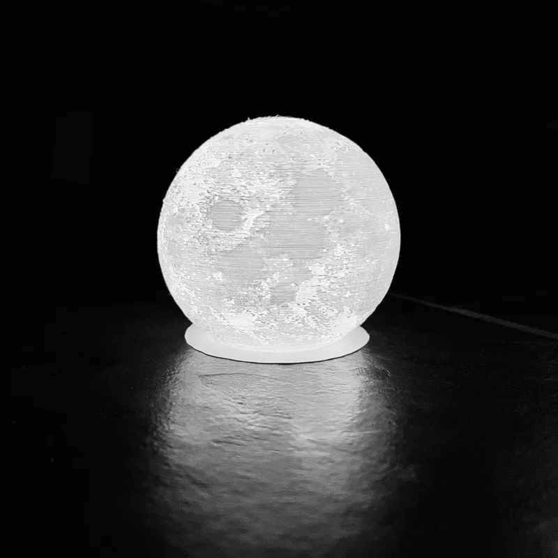 Moon Lamp - Big Hole Edition by MTang, Download free STL model