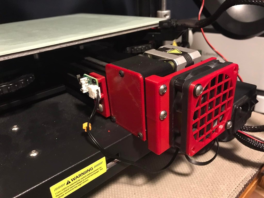Voxelab Aquila / Ender 3 Y Axis Motor Mount for Damper With Cooling