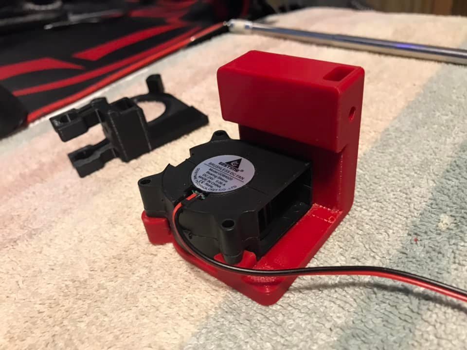 Radial Fan - Clip on - Mount for Ender 3 style X Carriage Stepper Motor ...