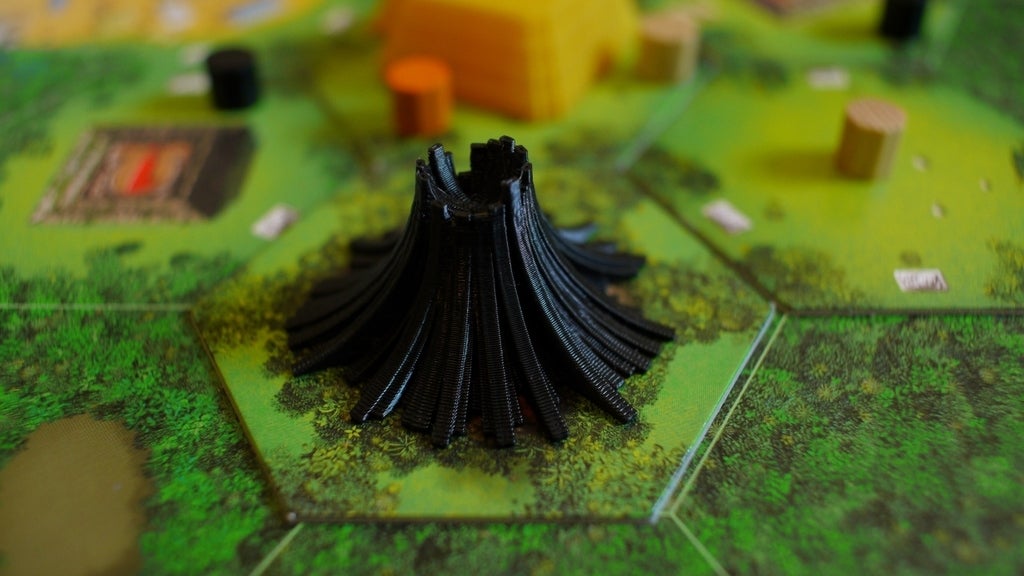 Stylized volcano - for the board game Tikal