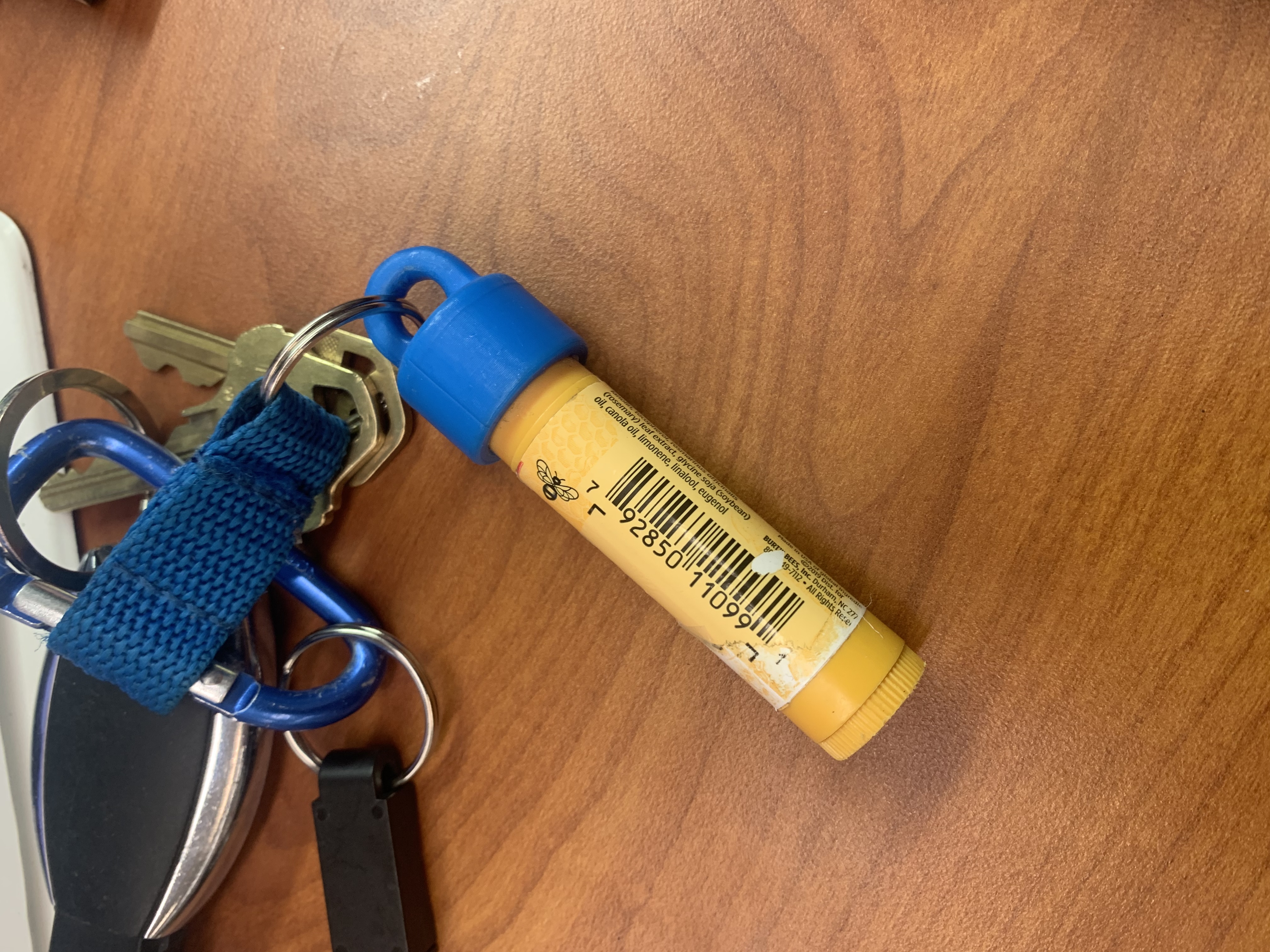 Chapstick keychain