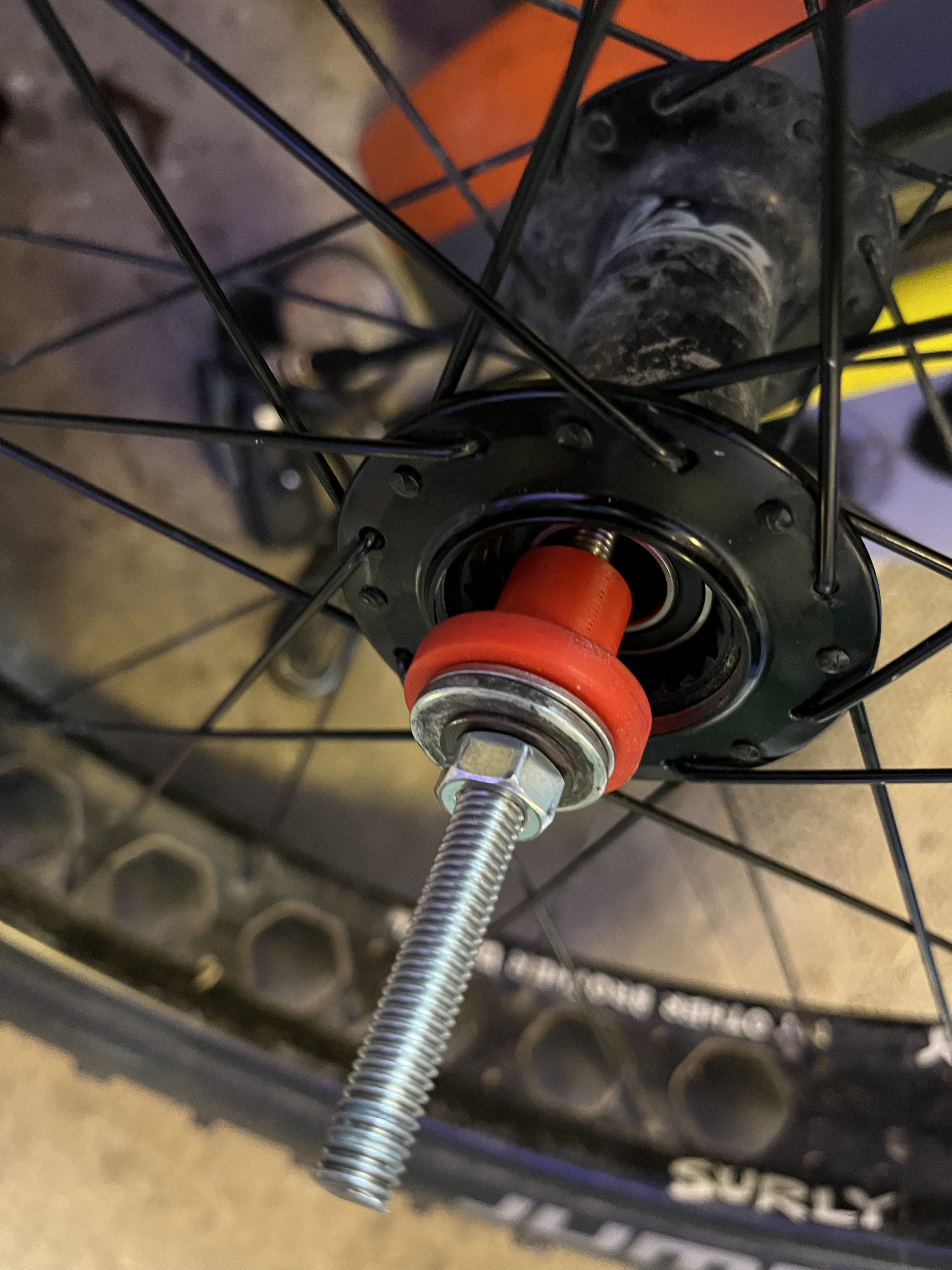 Bike hub bearing extractor and press