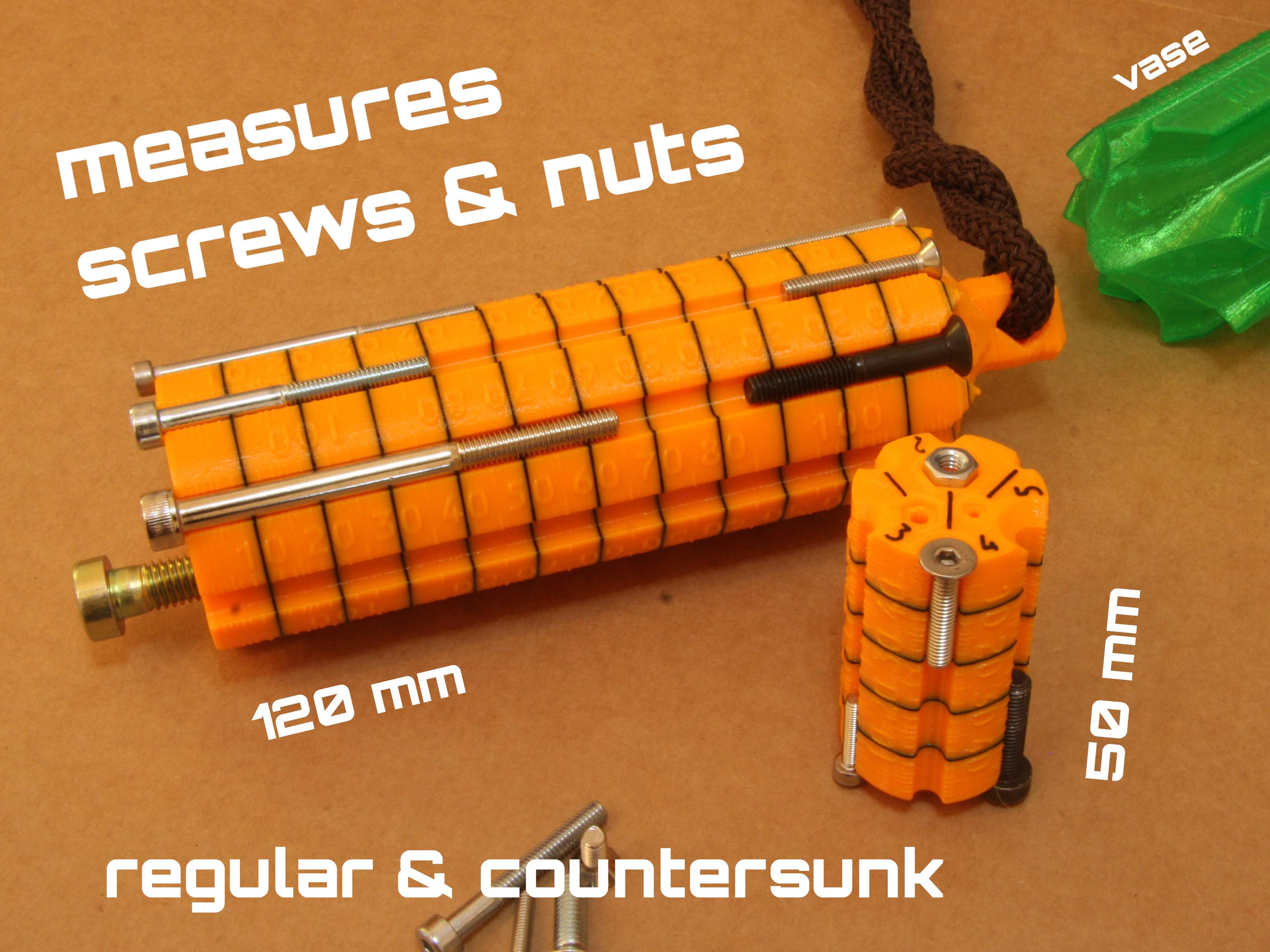 Screw measuring tool, Metric M1.6 to M12