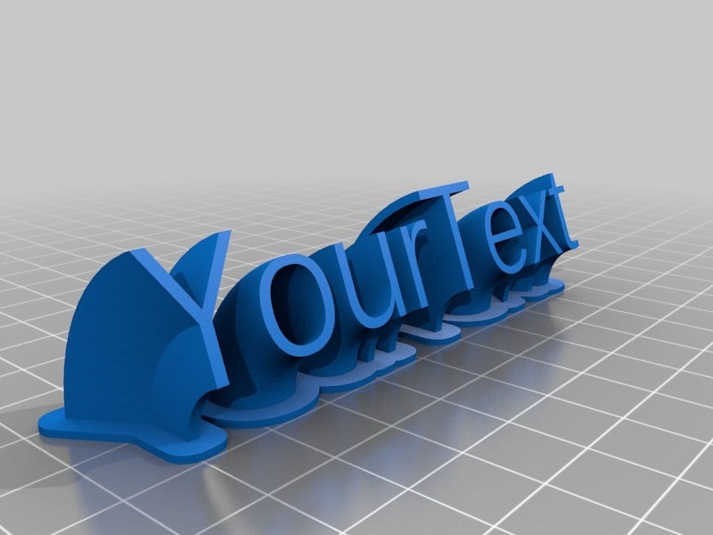 Sweeping name plate by Makkuro Download free STL model