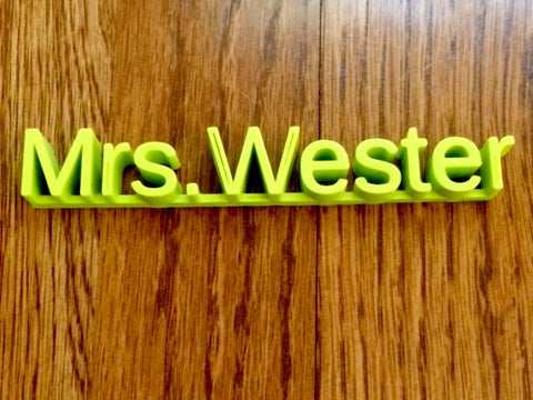Customizable 3D name plate by Makkuro | Download free STL model ...
