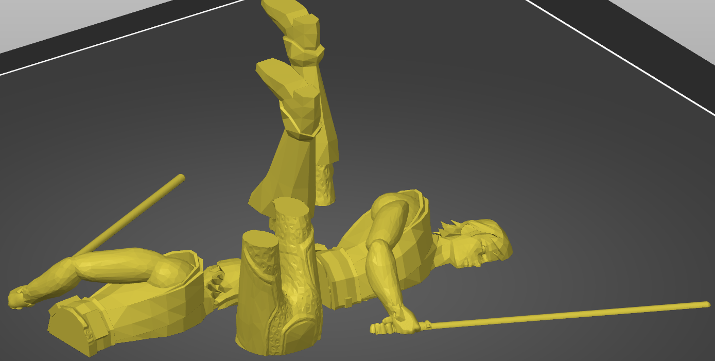 Anakin Skywalker Model cut and prepare for print 3D and glu