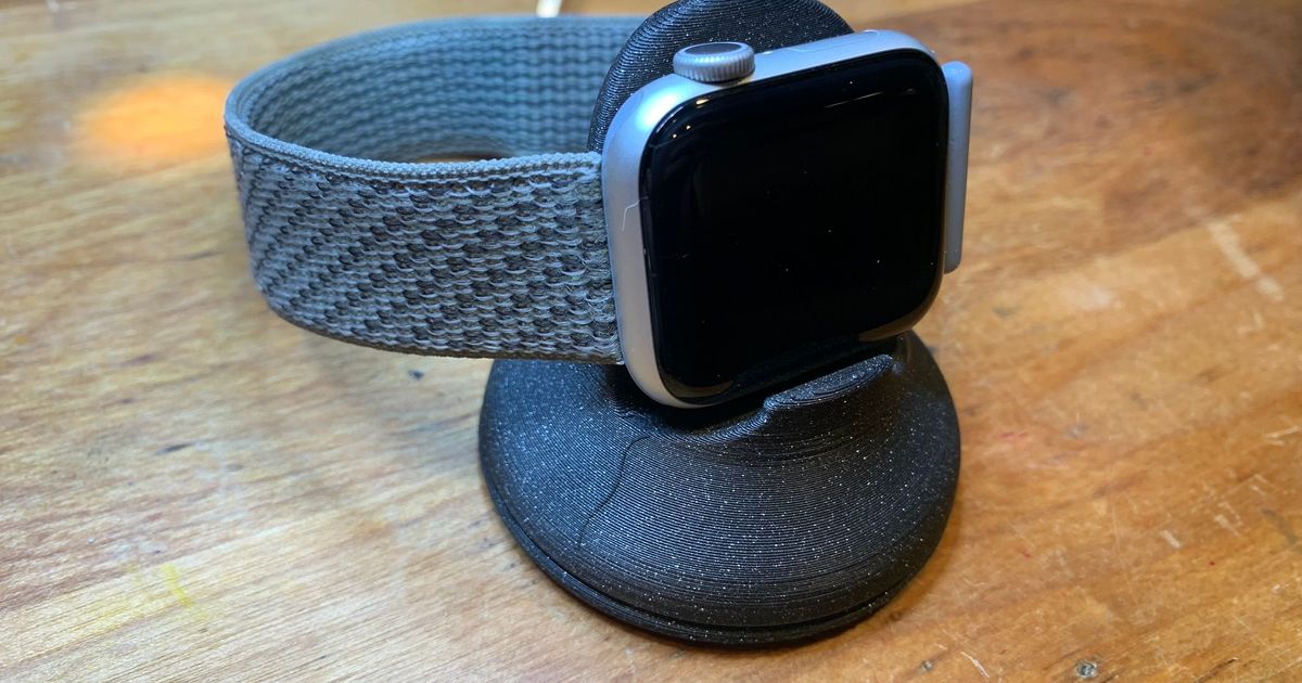 Apple Watch Charging Dock, remixed to fit 41mm with sport band by p.t