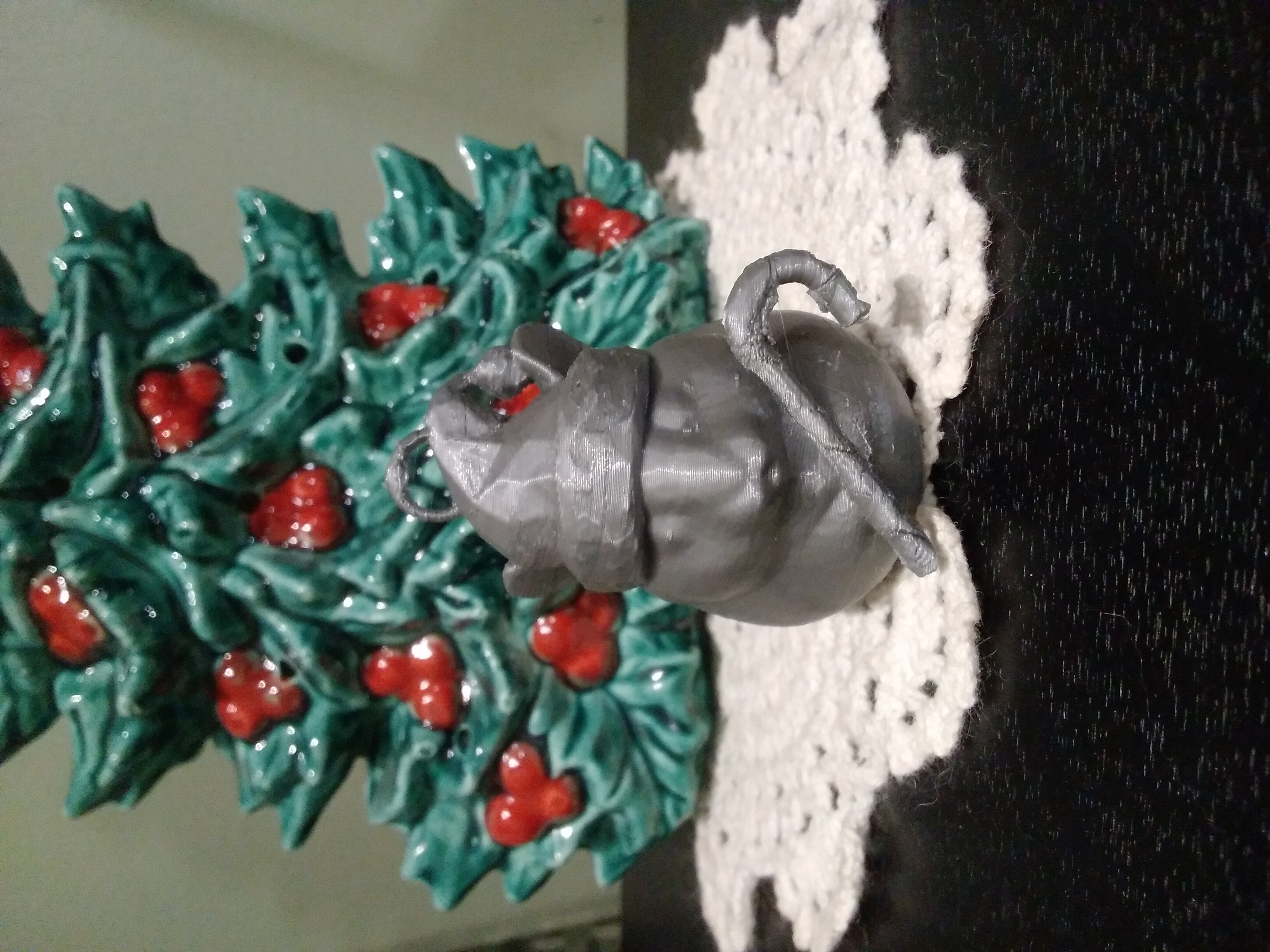 Jimbo the Christmas Chinchilla Ornament