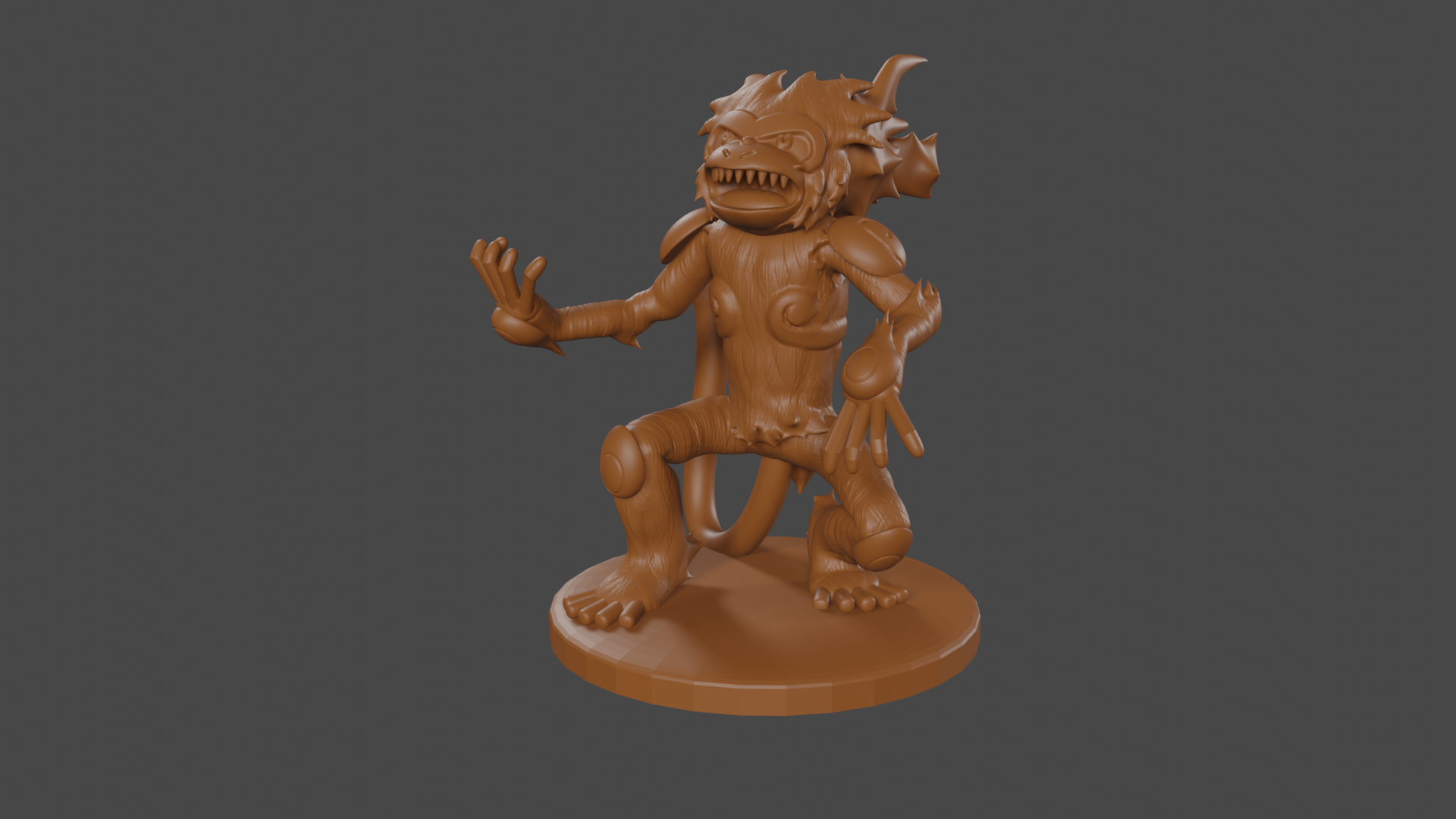 Pokemon inspired, Infernape, Tabletop DnD miniature