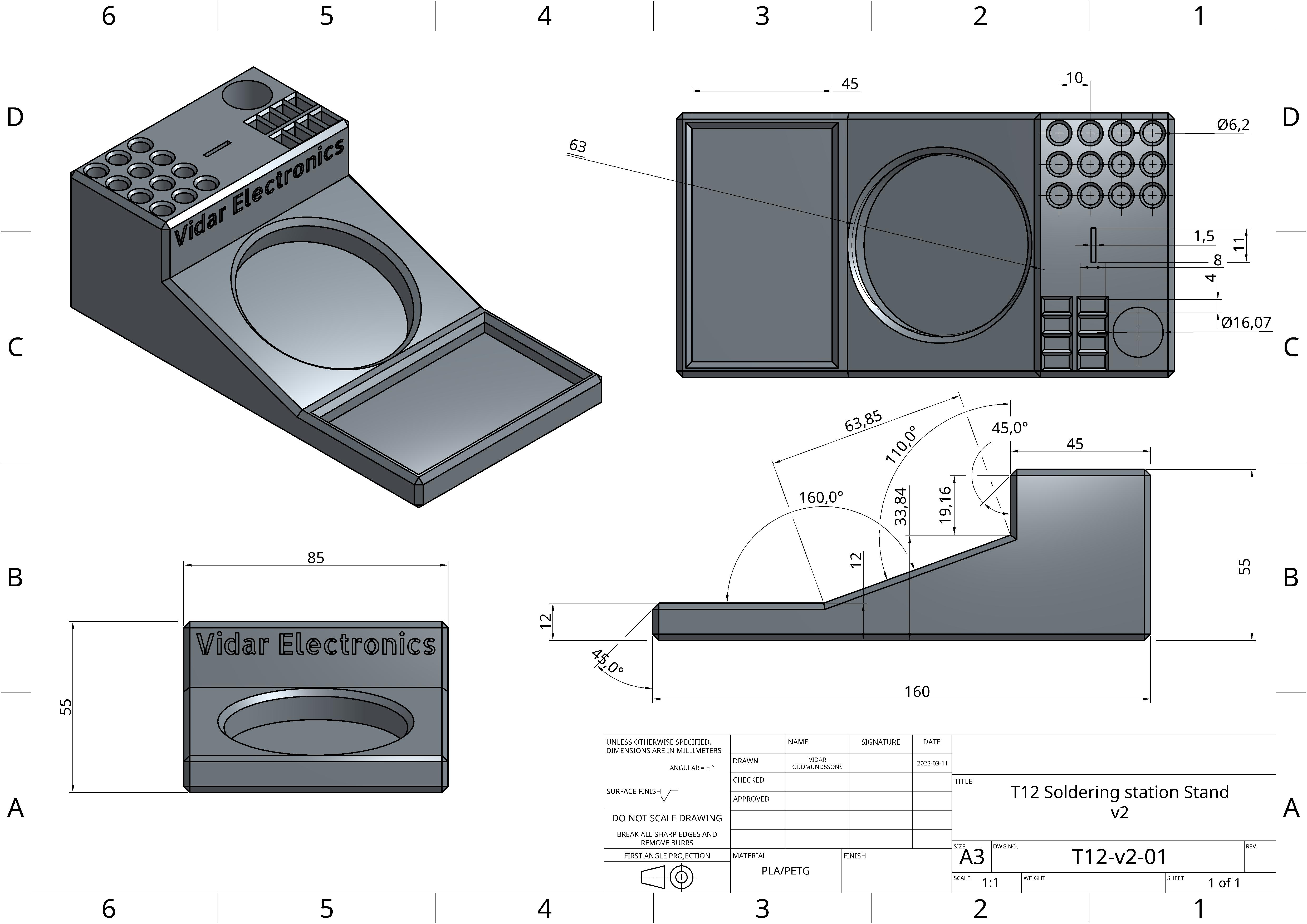 T12 Soldering Station by Vidar 3D Design Download free STL model
