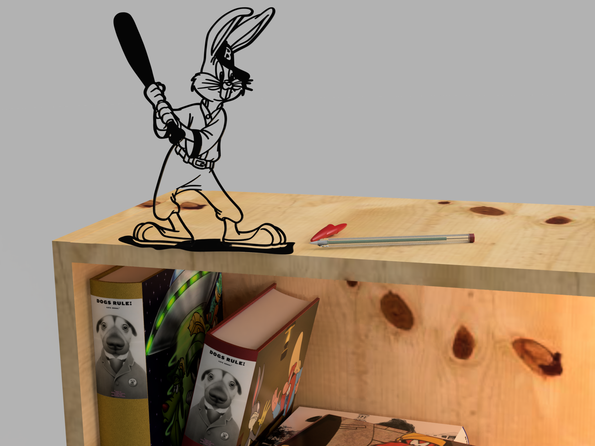 Miniatura 2 do modelo 3D Bugs Bunny - Batter up