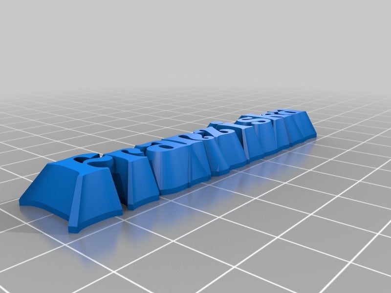 Miniatura 2 do modelo 3D Chamfered text