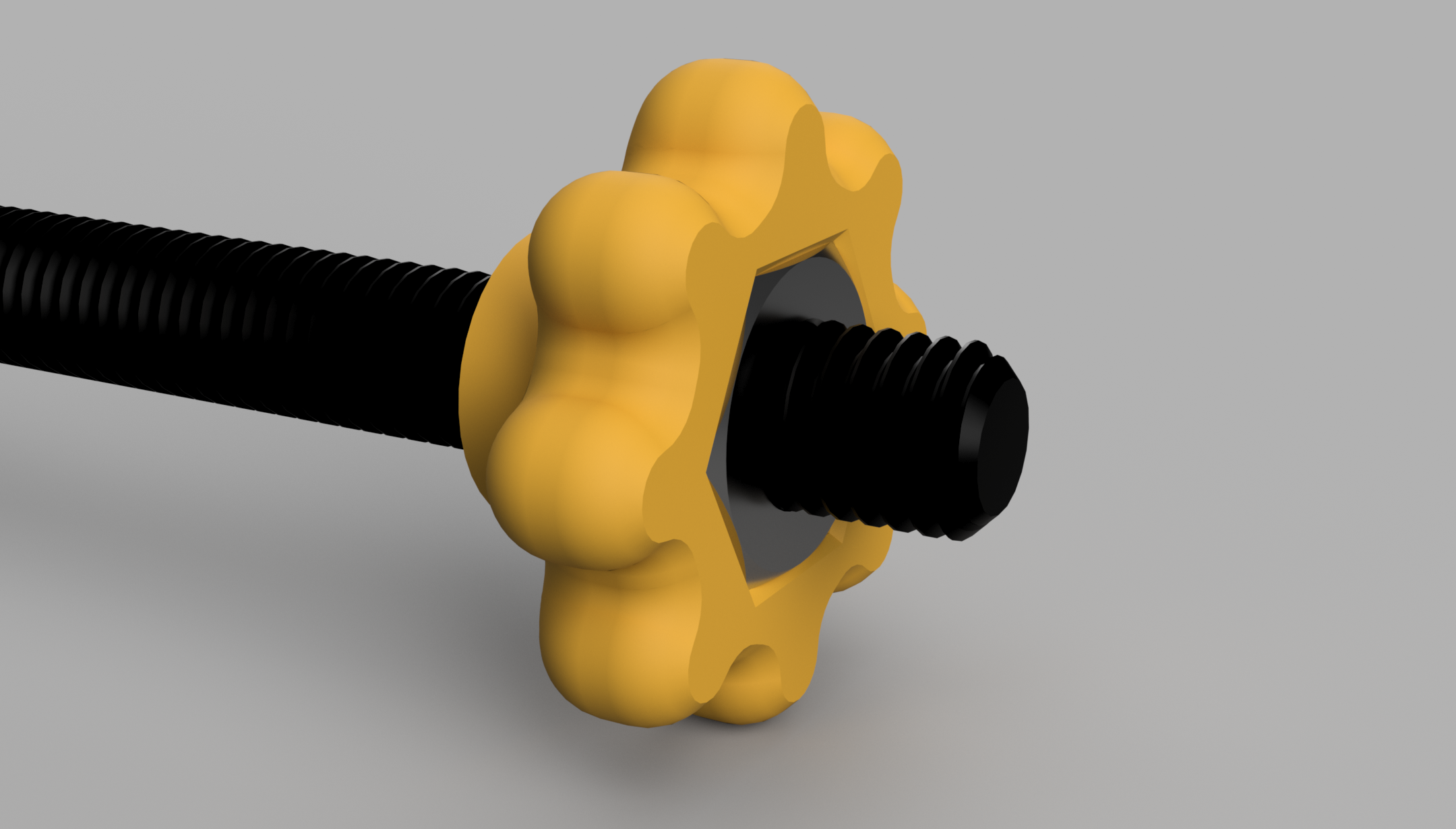 Thumb grip for M8 hex screw/nut