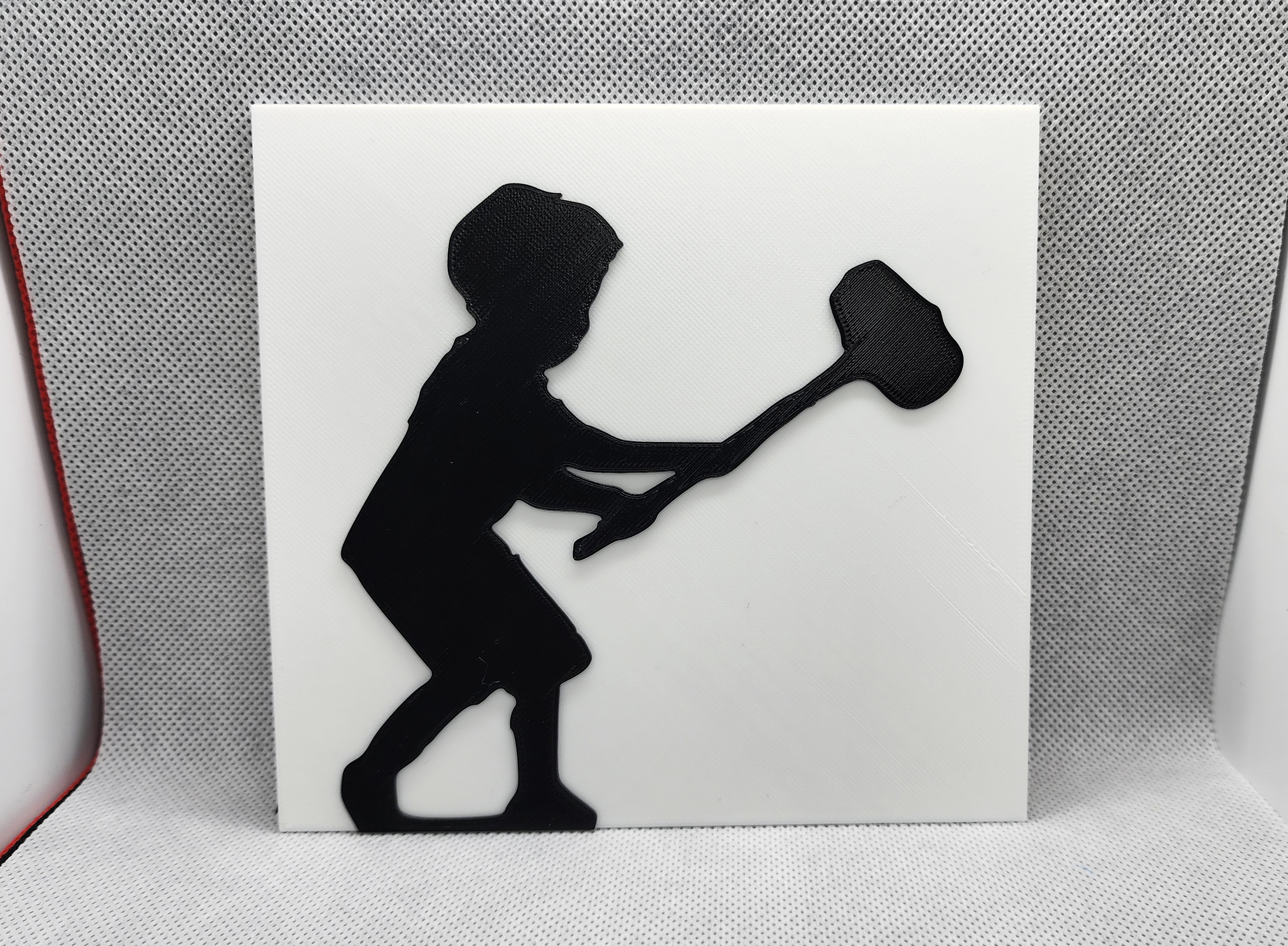 Banksy's Hammer Boy - 2 Color w/filament change (1 at a time)