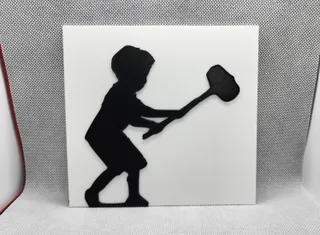 Banksy's Hammer Boy - 2 Color w/filament change (1 at a time)