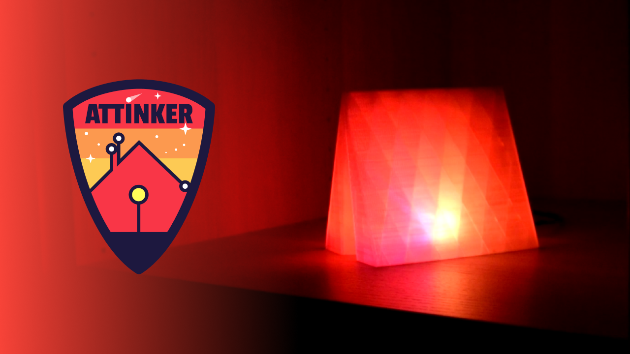 Tent shaped night light