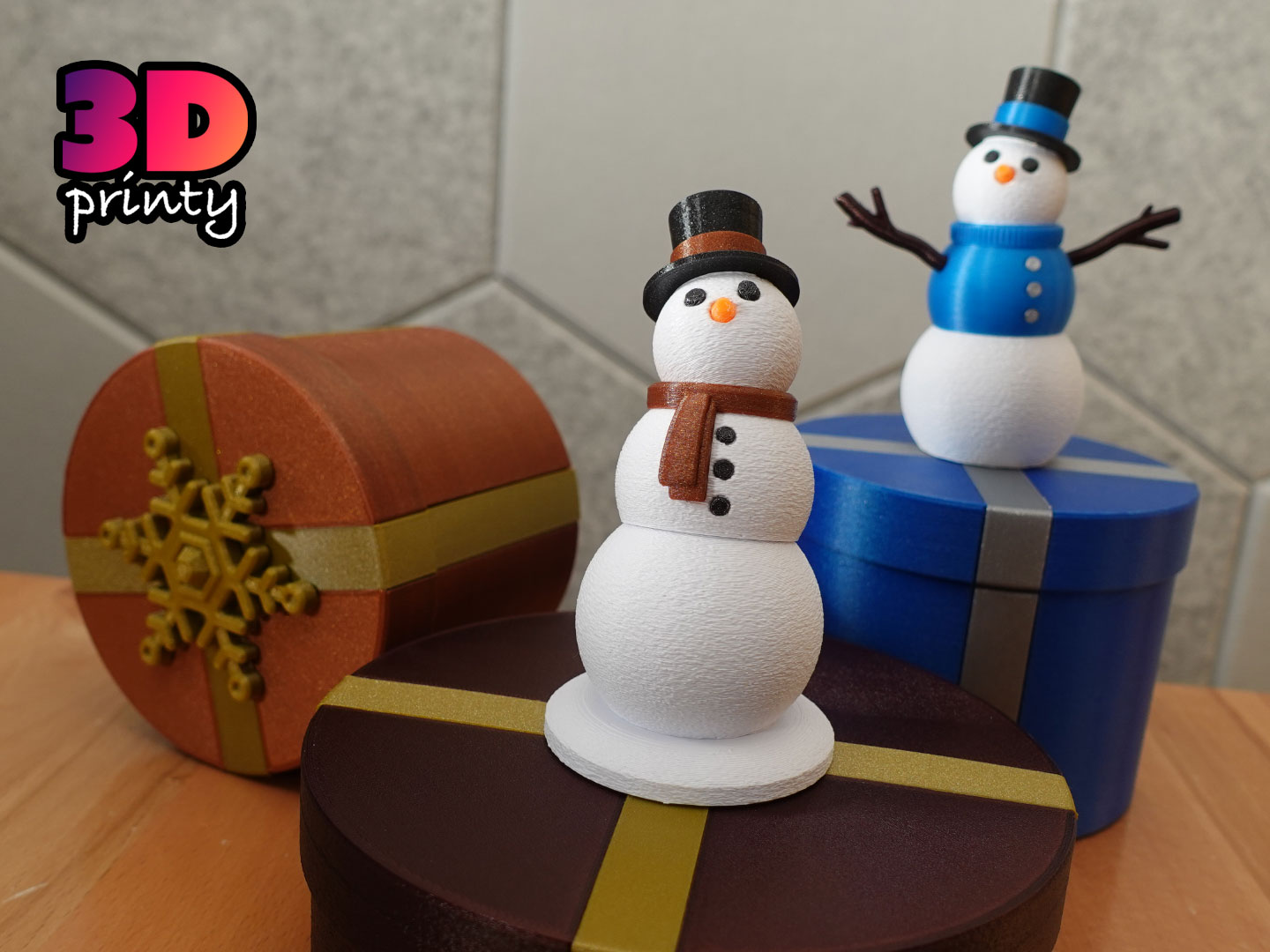 Snowman Topper for Twist Lock Boxes