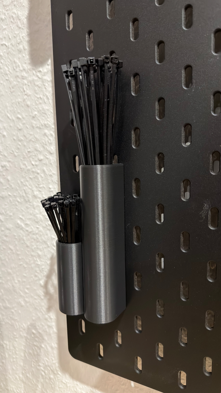 Zip tie holder for IKEA Skadis 3D model