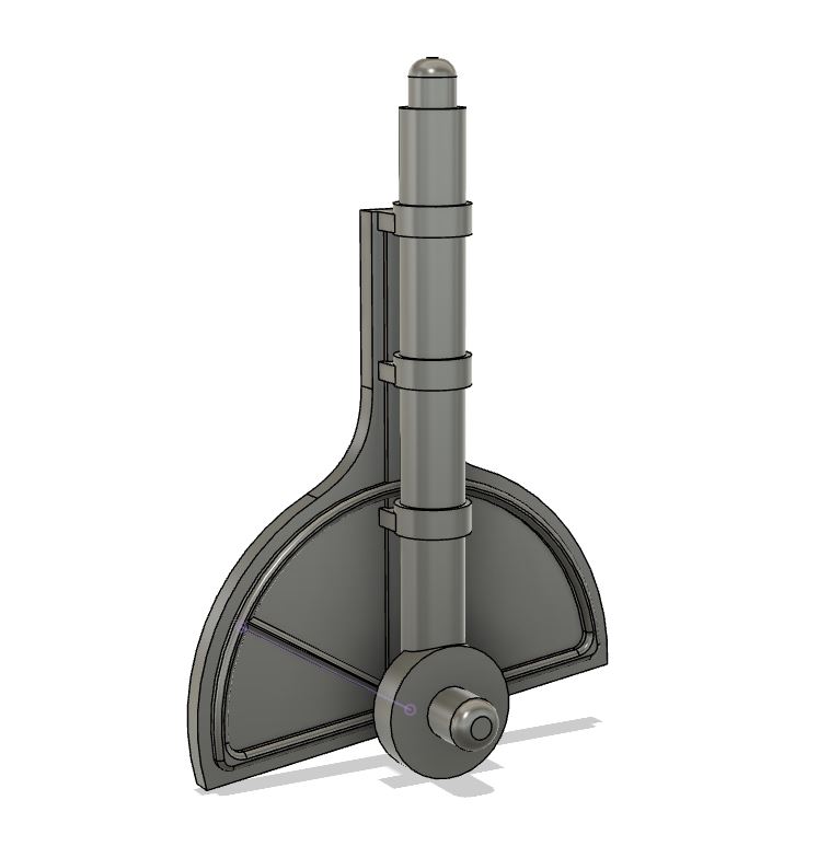 Landing gear leg for Messerschmitt Bf 108 Taifun, 1/72 scale