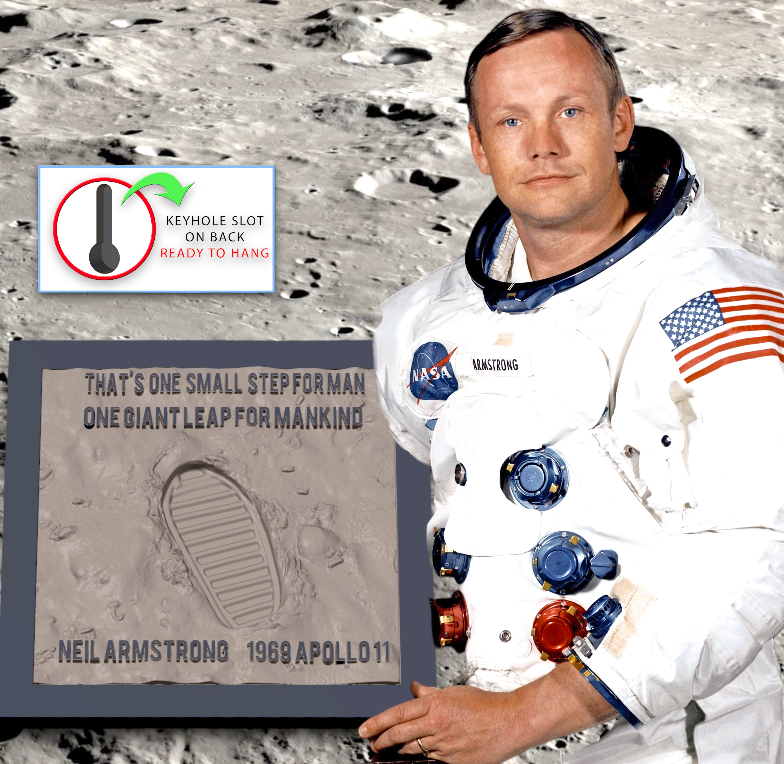 Framed First Step on Moon | Neil Armstrong