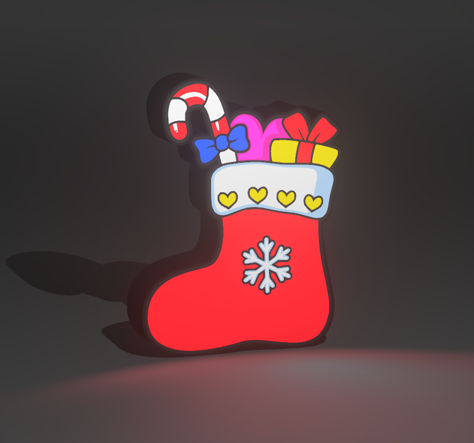 Christmas stocking lightbox