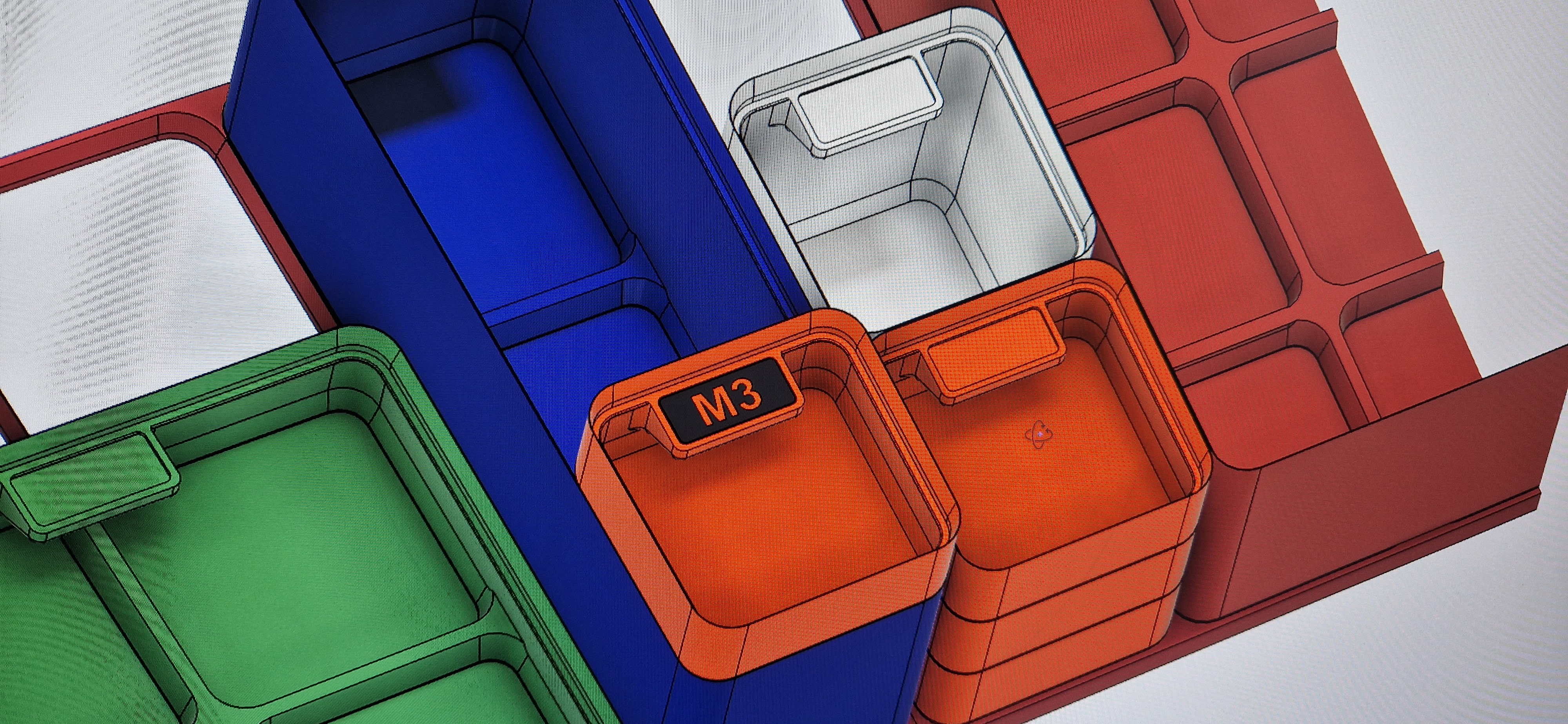 Miniatura 2 do modelo 3D Modular/Stackable Organizer Box - IKEA Alex